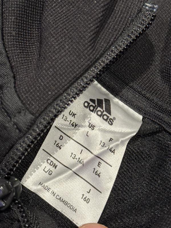 Adidas Trainingsjacke Schwarz Gr. 164 (S) 3-Streifen