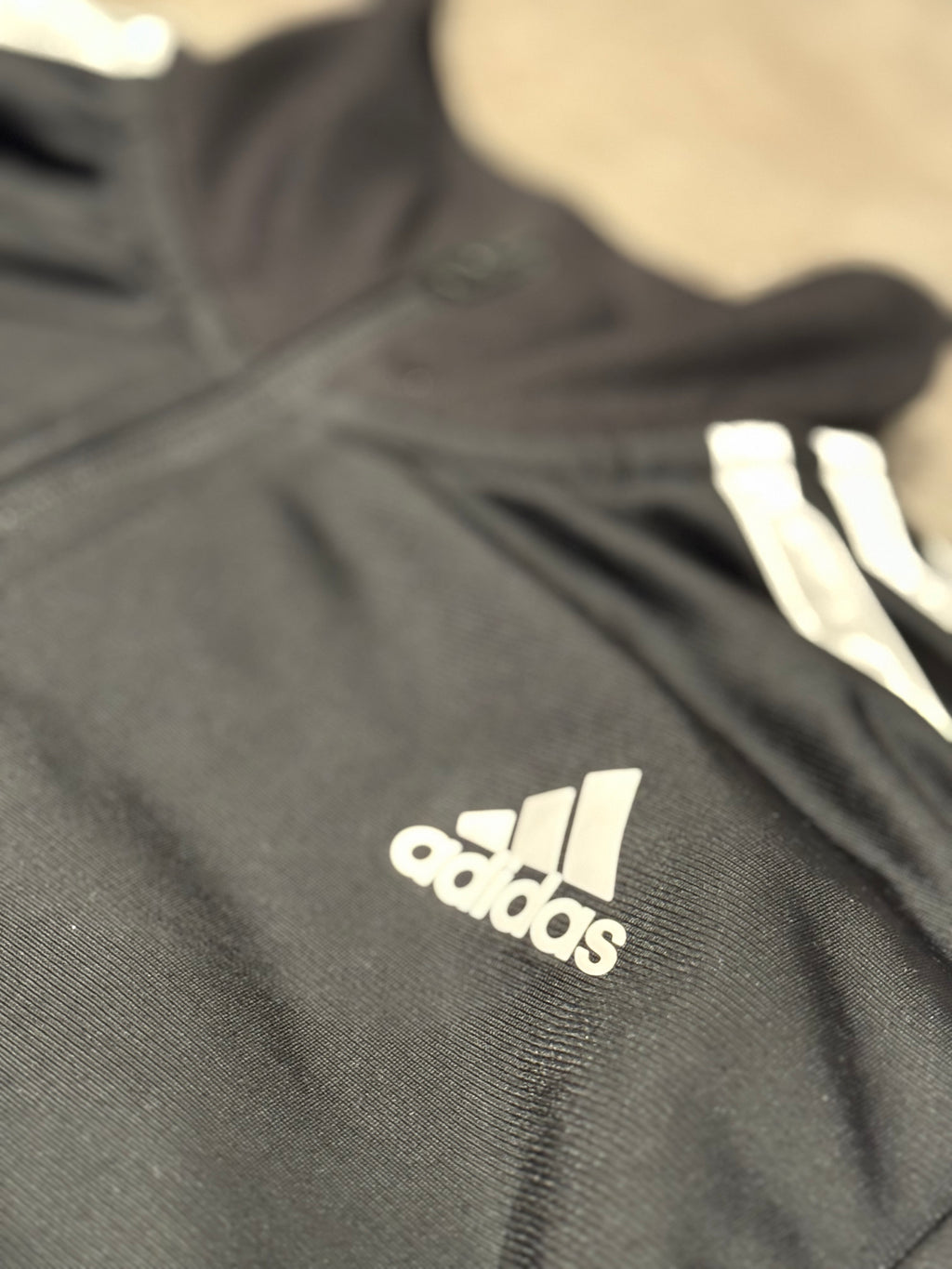 Adidas Trainingsjacke Schwarz Gr. 164 (S) 3-Streifen