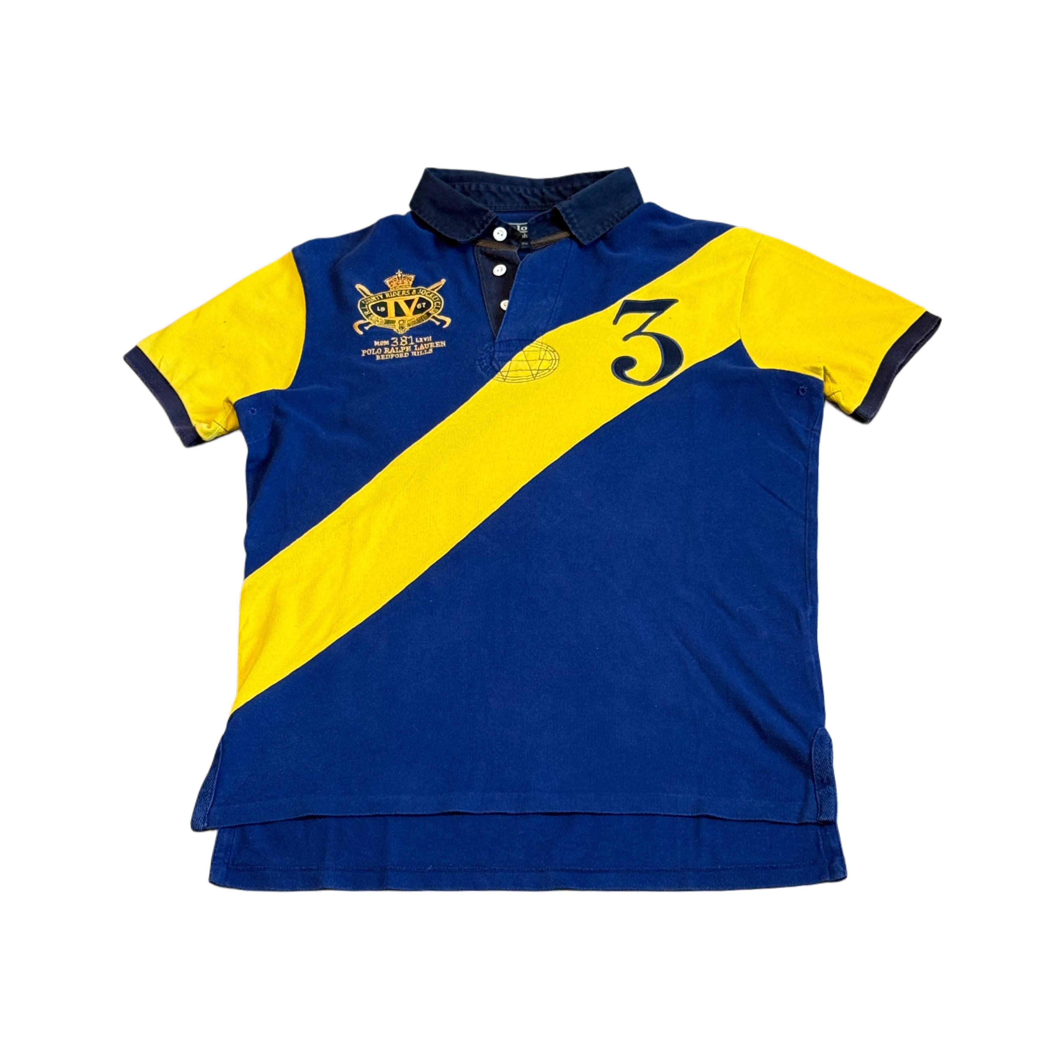 Ralph Lauren Poloshirt (M) Blau/Gelb