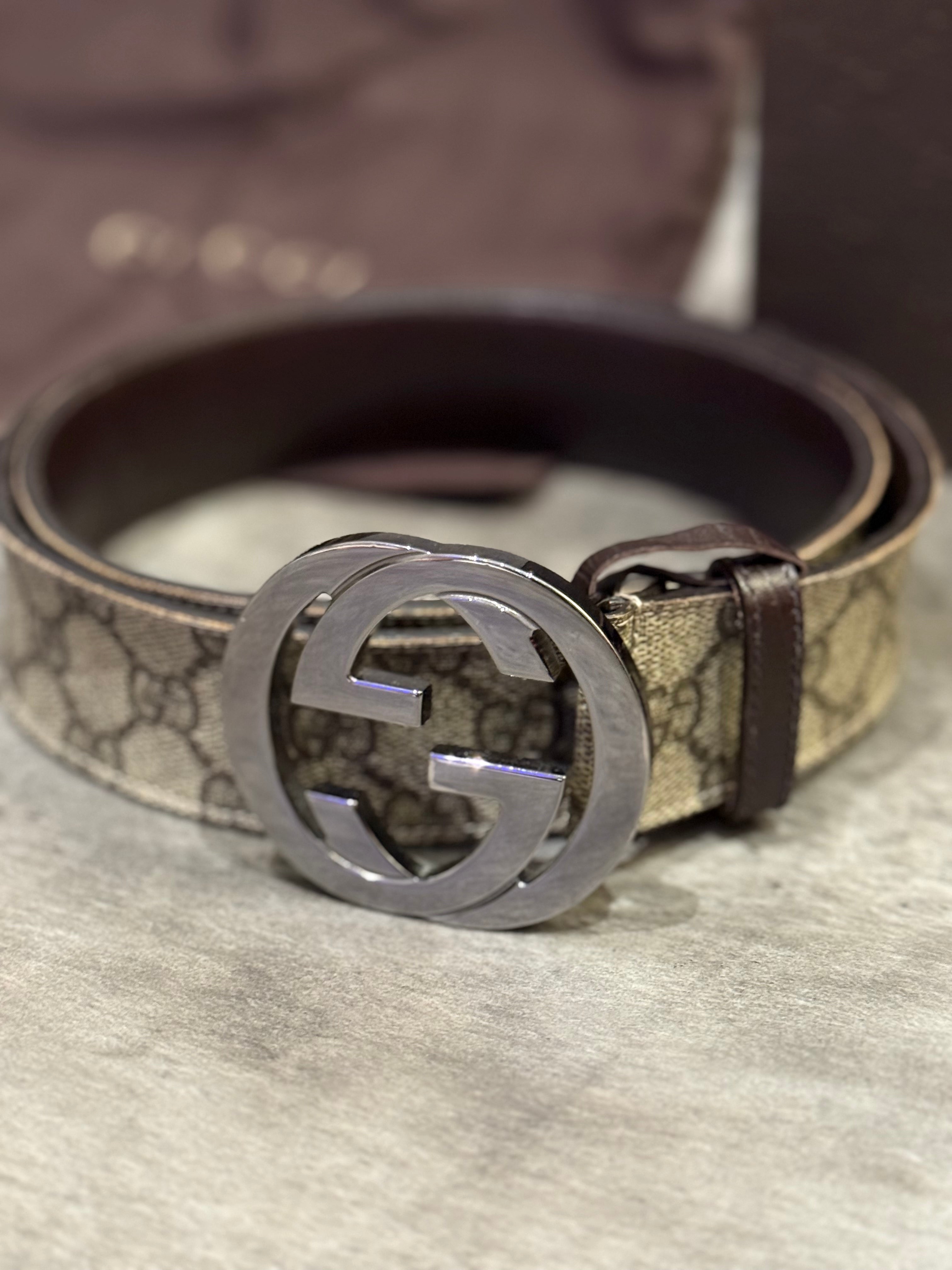 GUCCI Gürtel - Original - GG  Schnalle - 90 cm