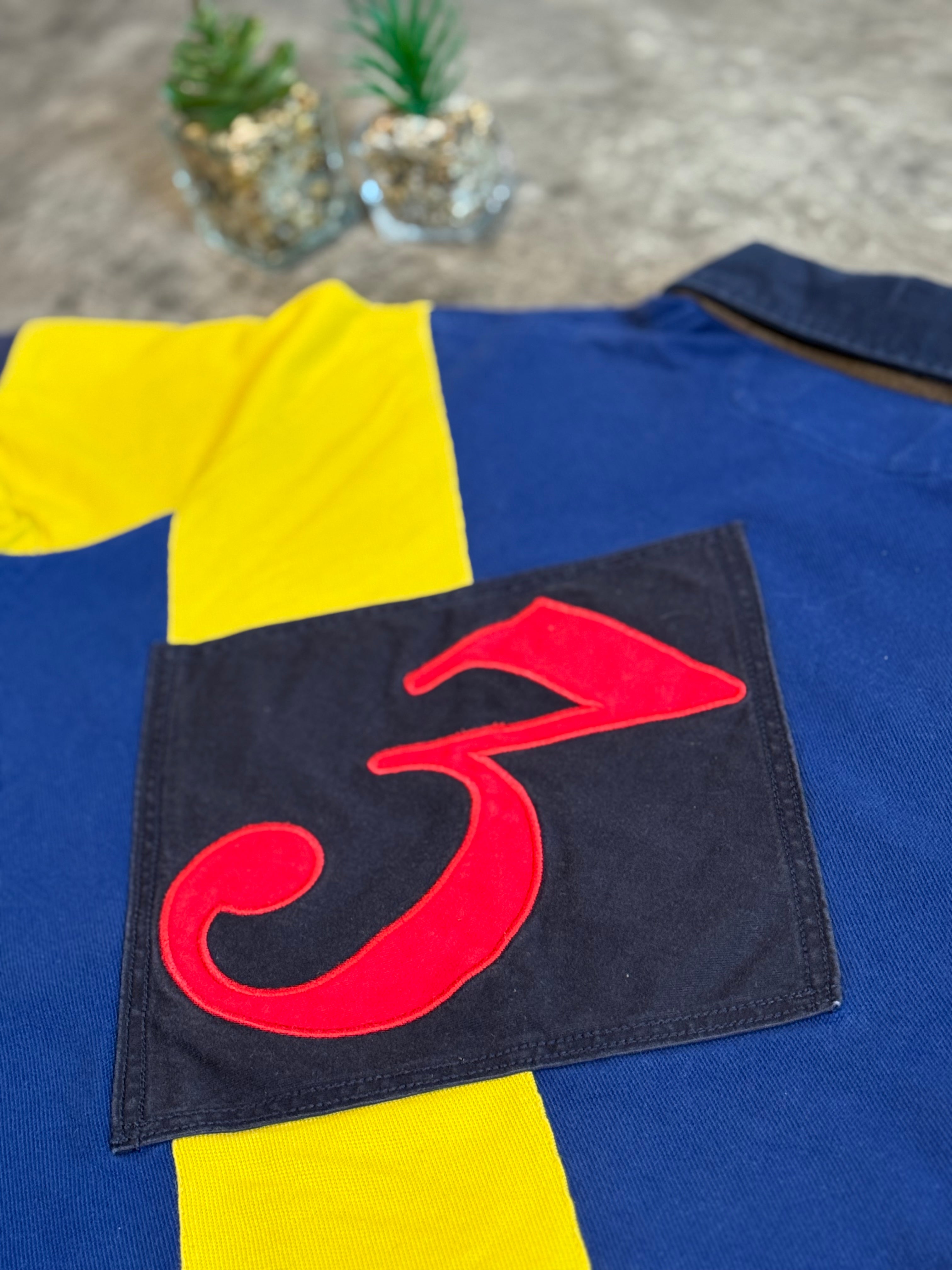 Ralph Lauren Poloshirt (M) Blau/Gelb