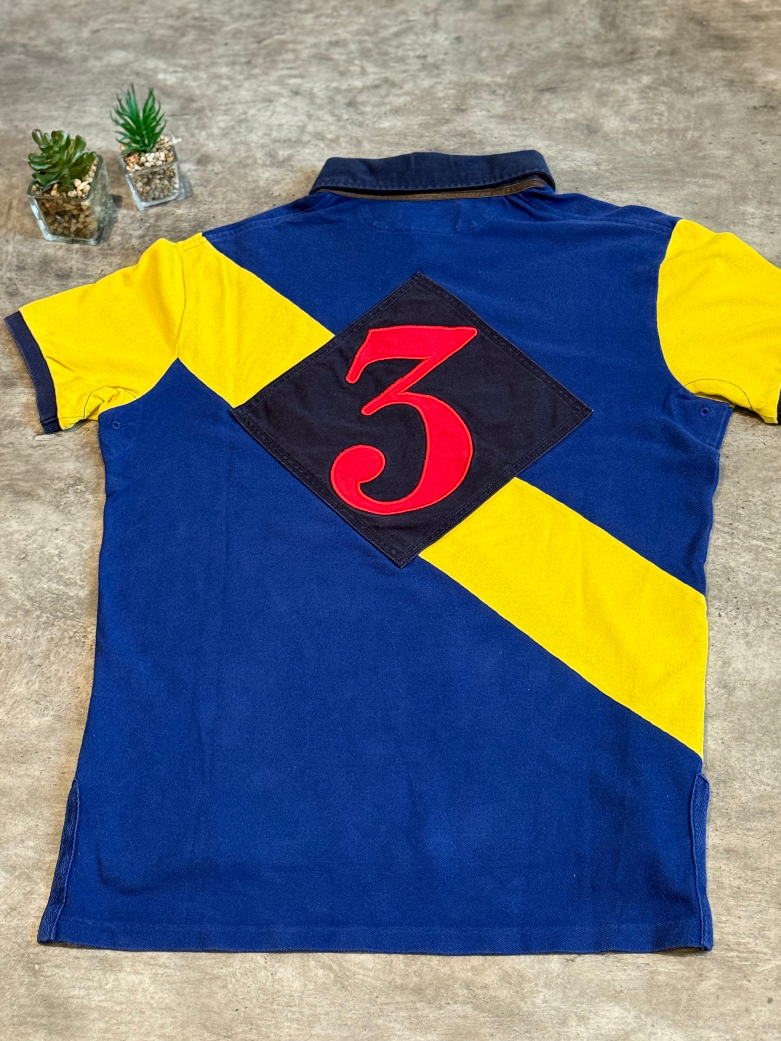 Ralph Lauren Poloshirt (M) Blau/Gelb