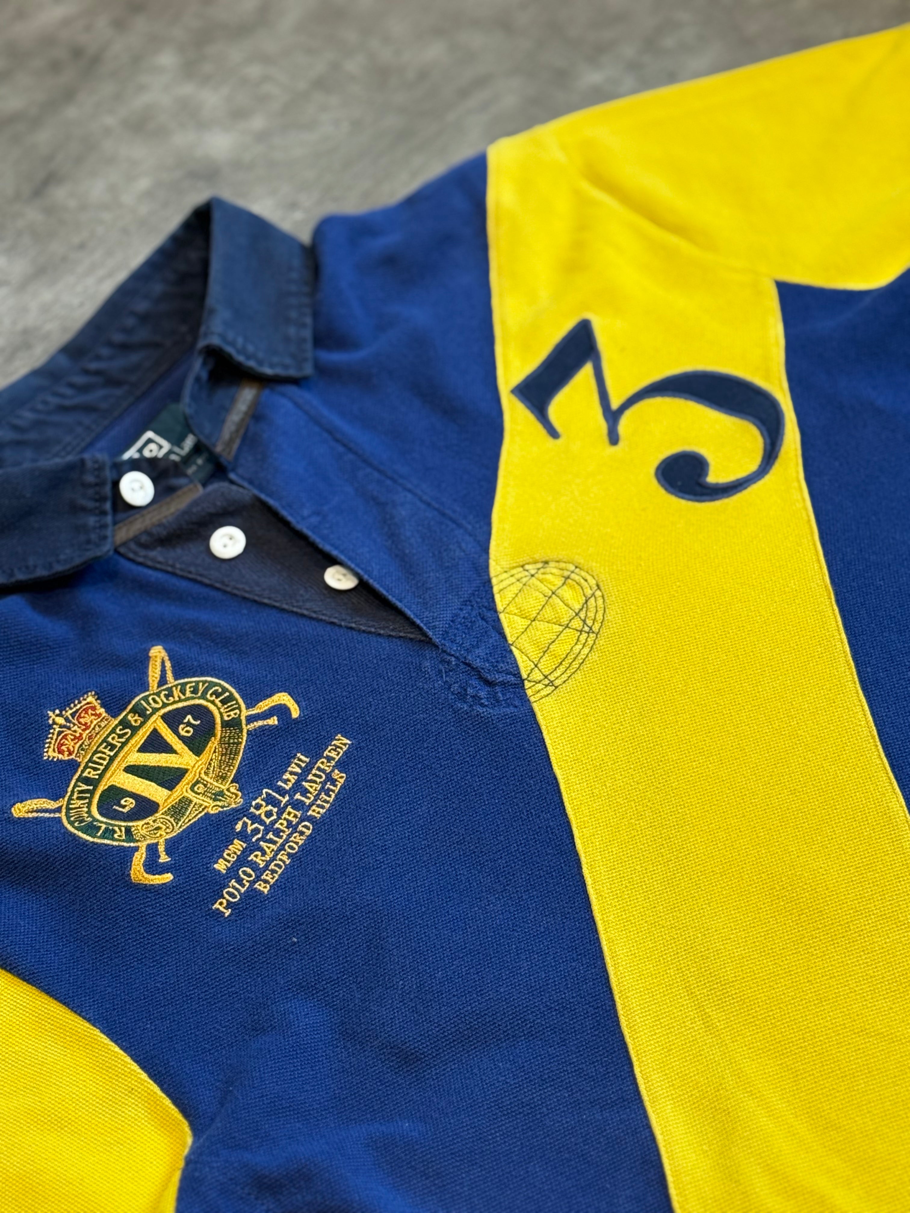 Ralph Lauren Poloshirt (M) Blau/Gelb