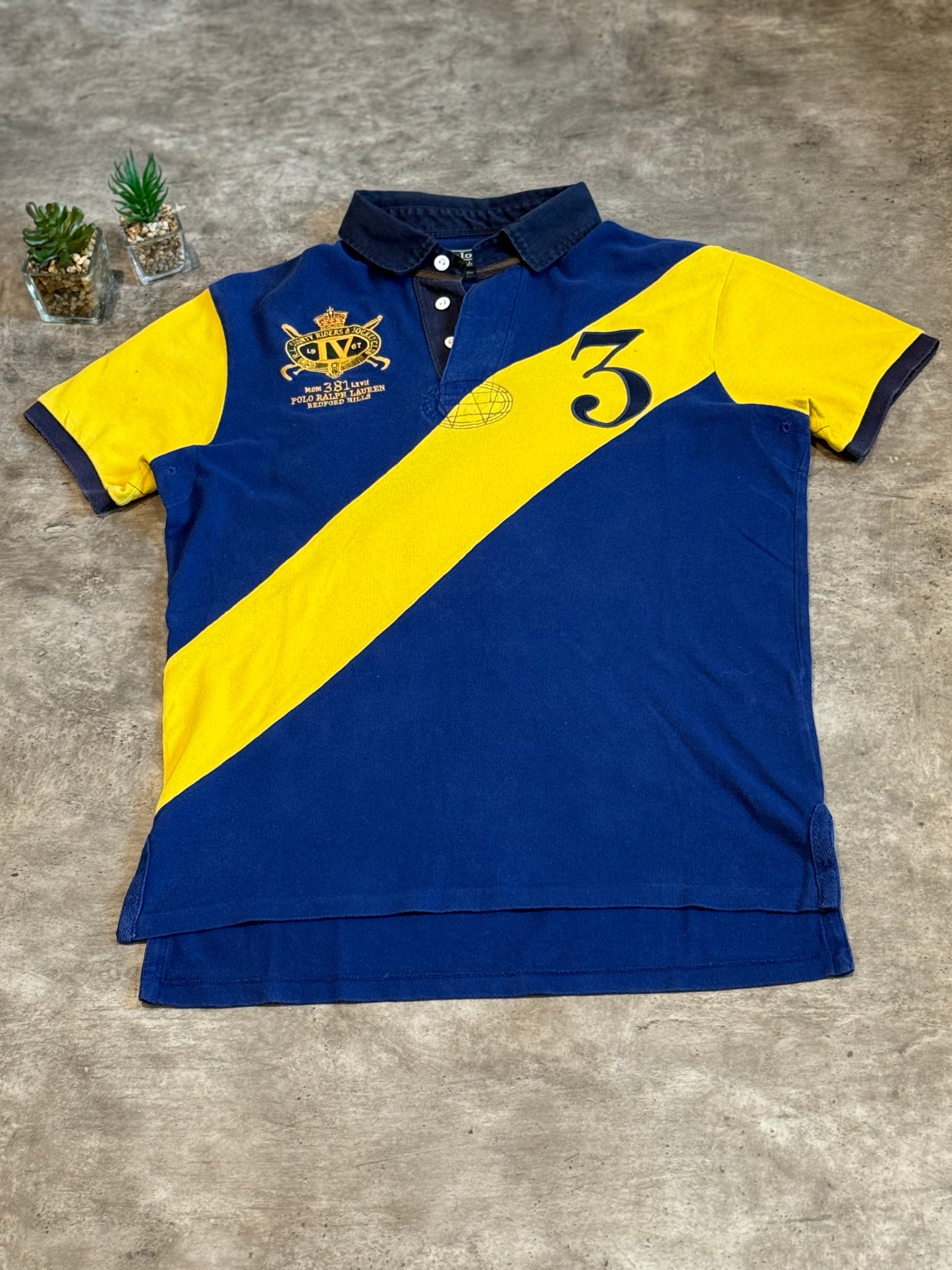 Ralph Lauren Poloshirt (M) Blau/Gelb